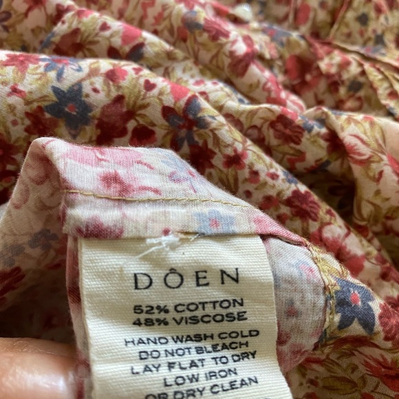 DOEN MONET DRESS Pink Valley Floral Size Small HMD - Picture 9 of 11